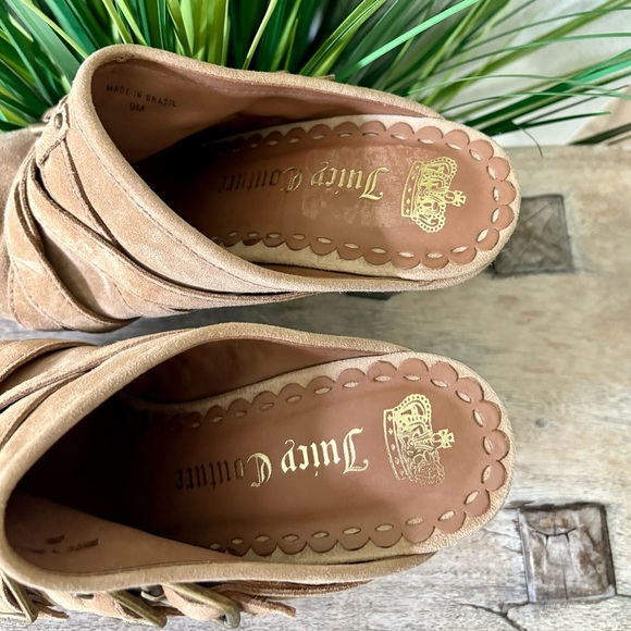 Juicy Couture Colette Taupe Wooden Heel Mules - Picture 6 of 10